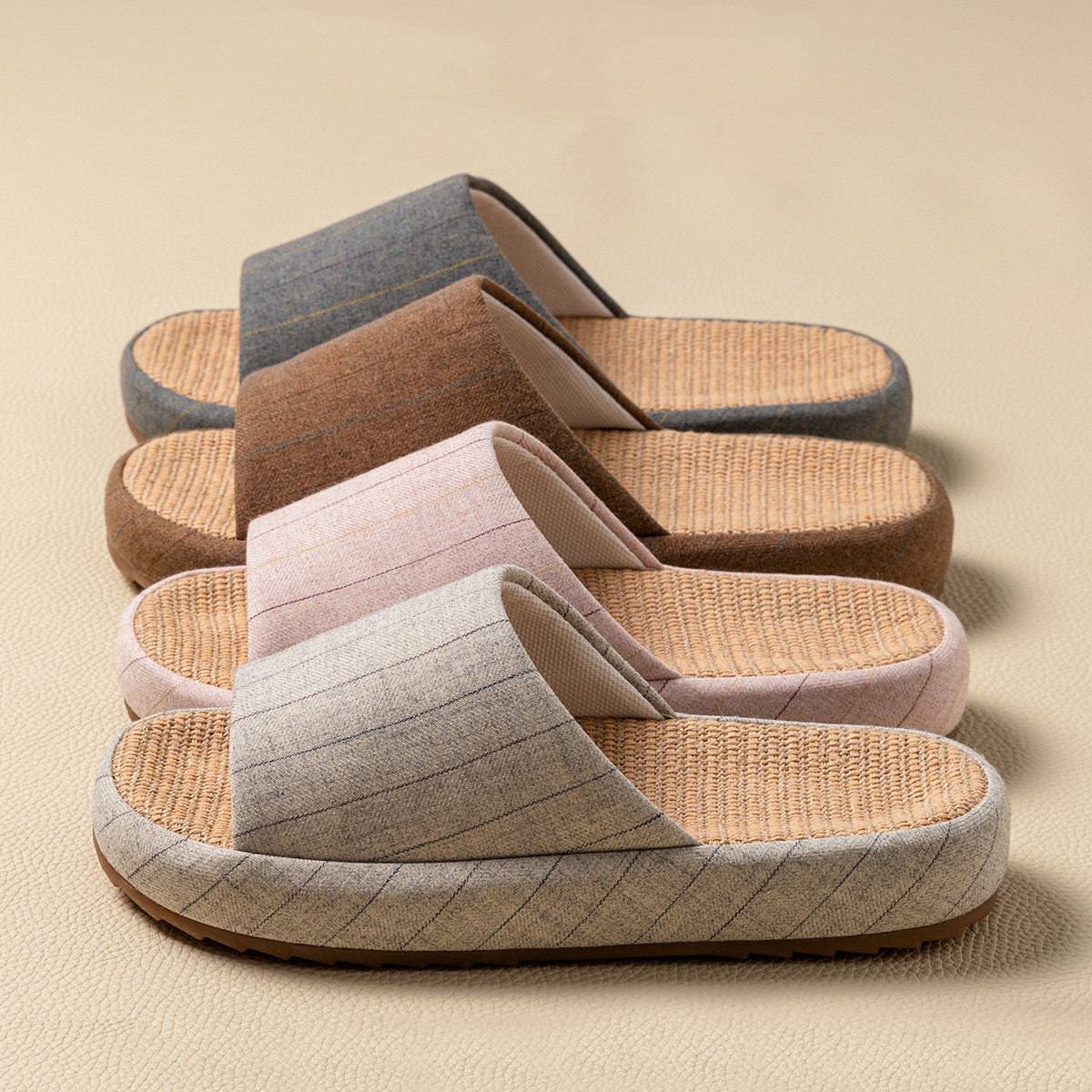 Men'S Shoes Slip On - Summer Women Home Slippers Linen Summer