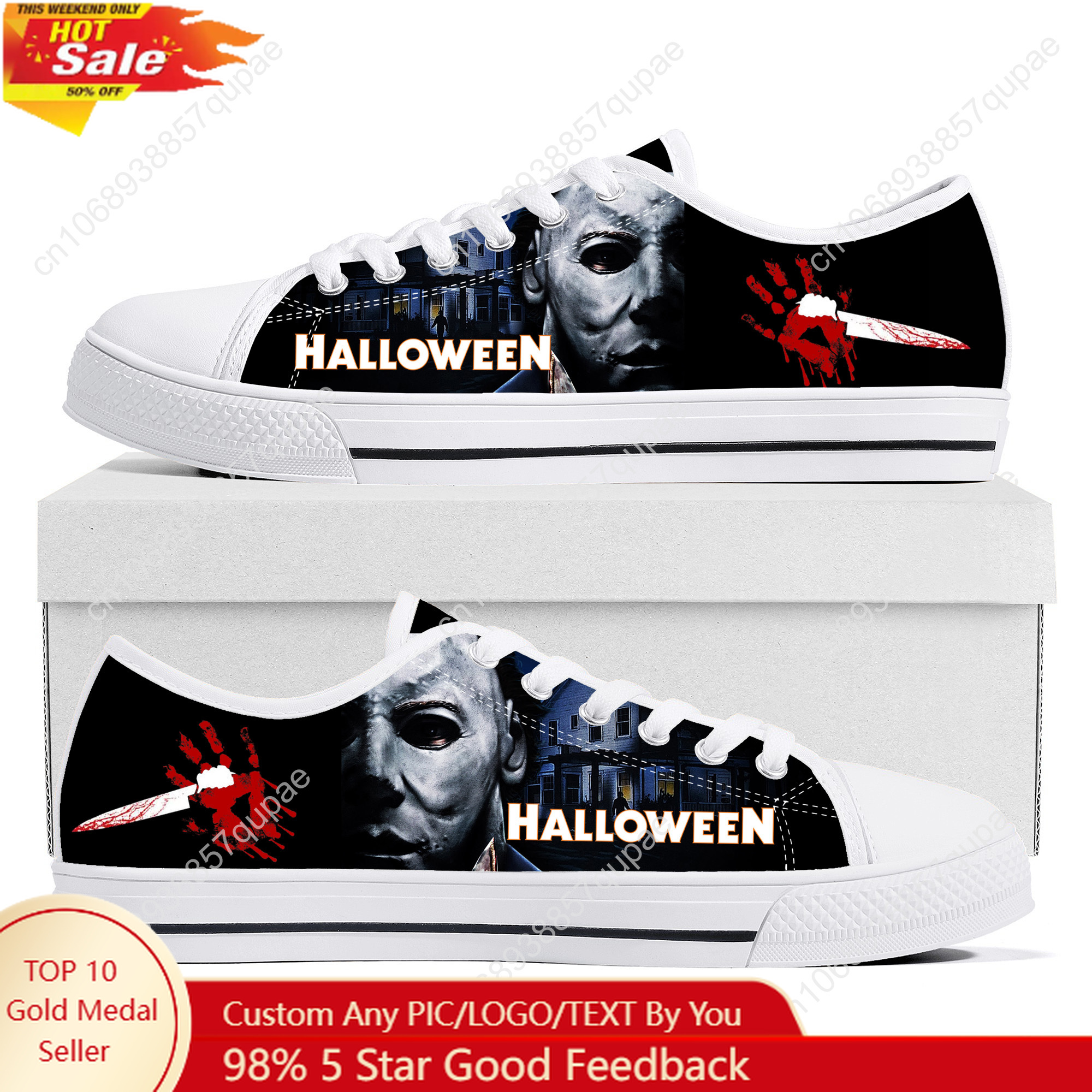 Men Shoes Myer - Michael Myers Halloween Killer Low Top
