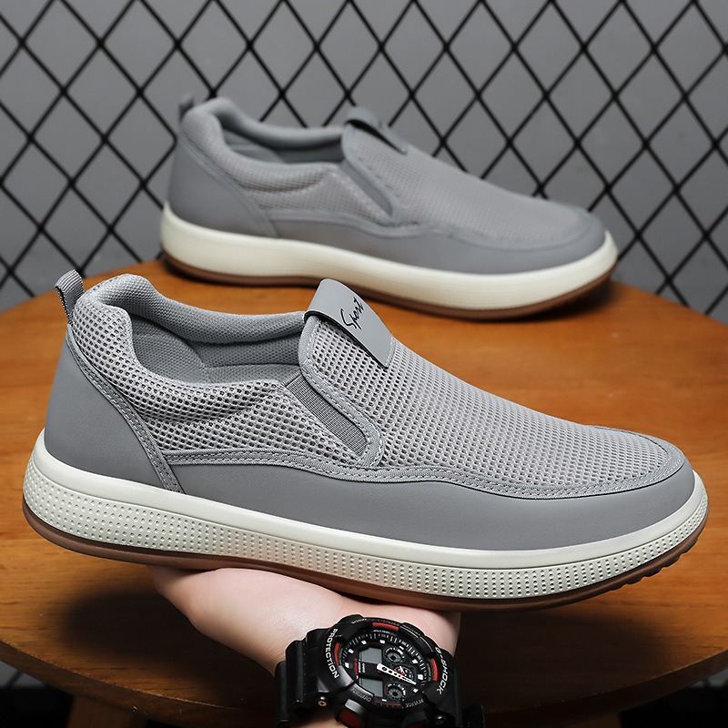 Men'S Shoes Loafers Casual - Men's Canvas Shoes Breathable Mesh Shoes