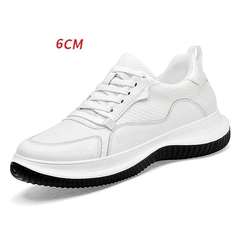 White Cow Leather Elevator Sne – Men Shoes Formal recenzja i cena