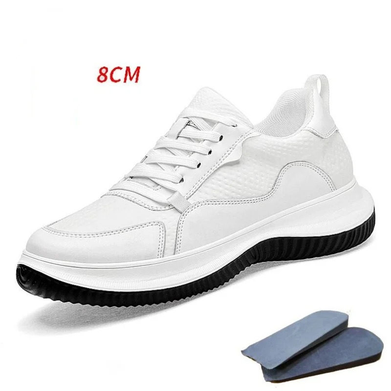 White Cow Leather Elevator Sne – Men Shoes Formal recenzja i cena