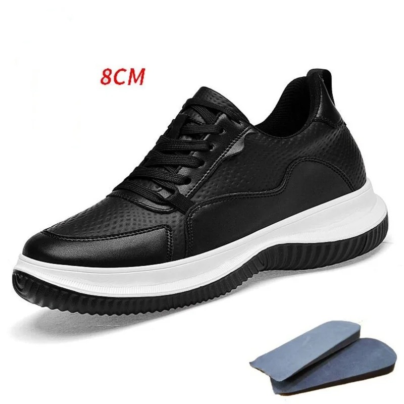 White Cow Leather Elevator Sne – Men Shoes Formal recenzja i cena