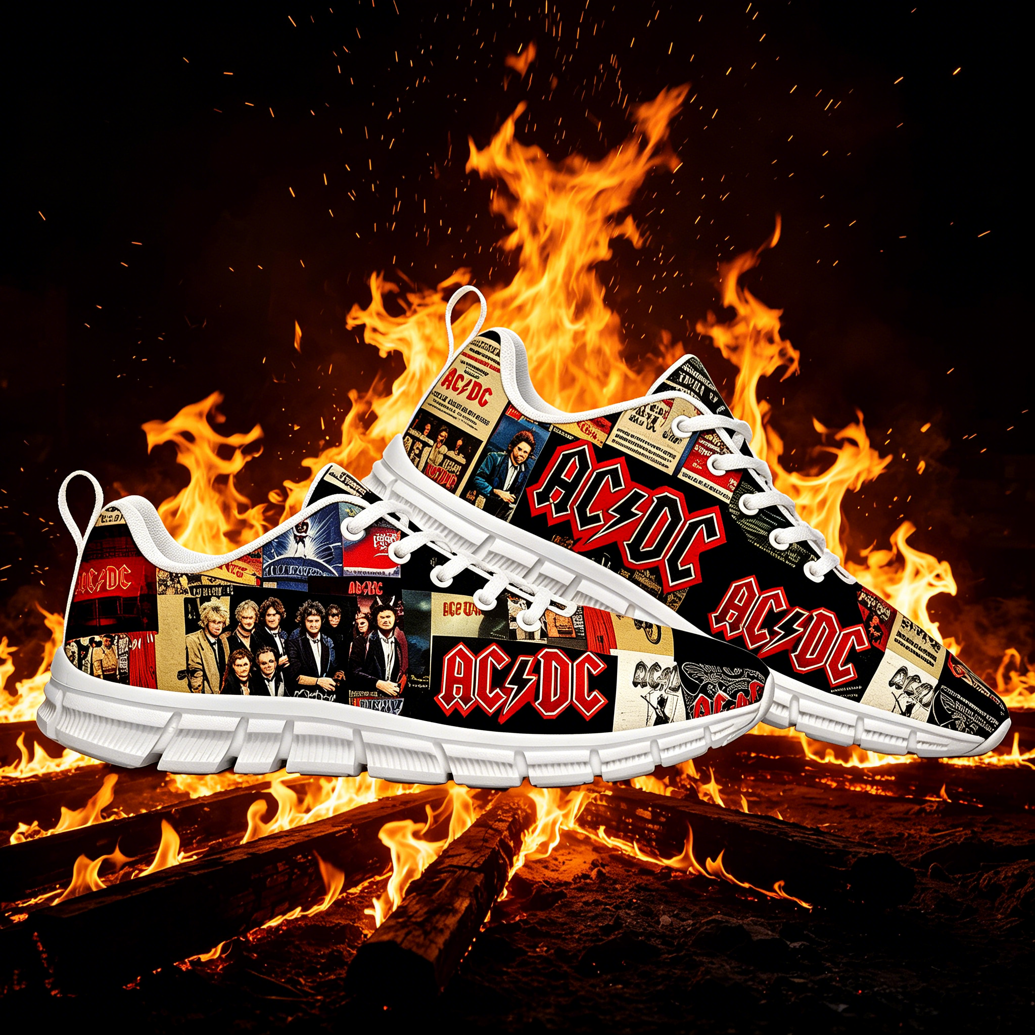 AC Rock Band DC Custom Printed – Men'S Shoes Dc recenzja i cena