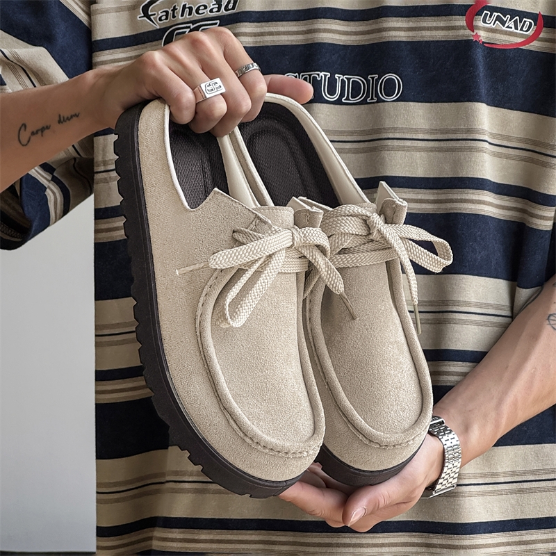 Fashion Men Half Slippers Sued – Men'S Shoes Loafers Casual recenzja i cena