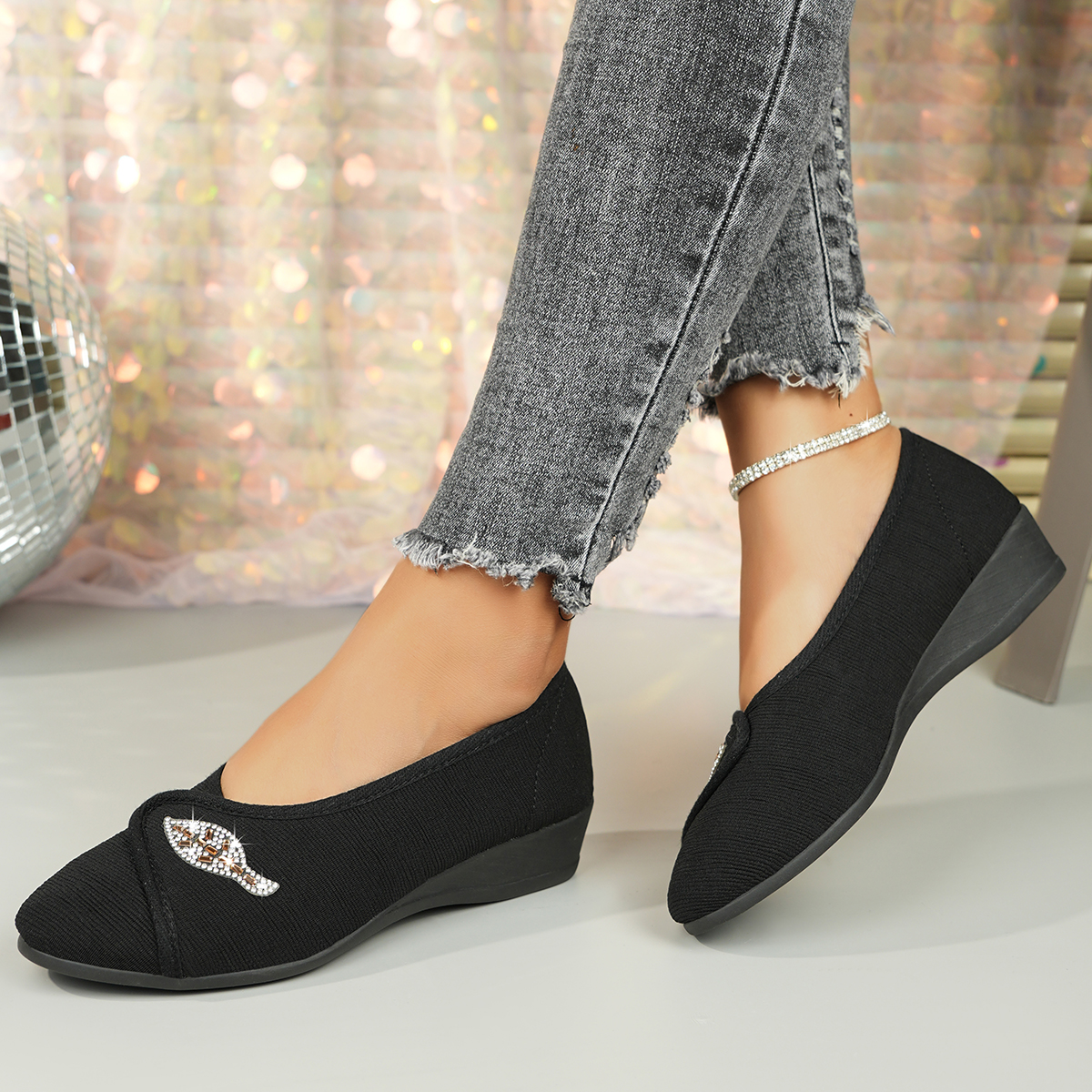 Women's Elegant Rhinestone Fla – Men'S Shoes Hoka Sale recenzja i cena