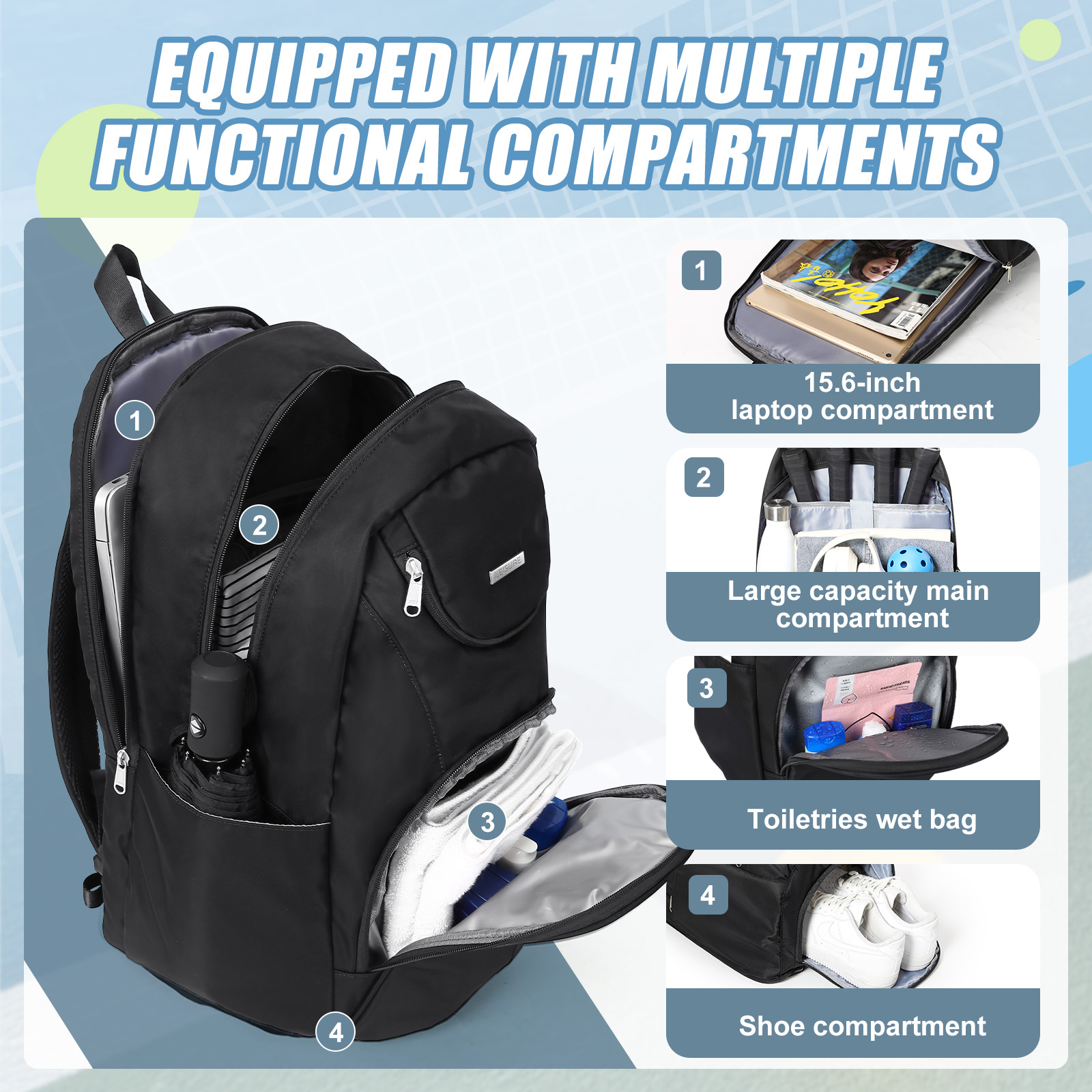 Tennis Bag Tennis Backpack 2 R – Men Shoes Casual recenzja i cena