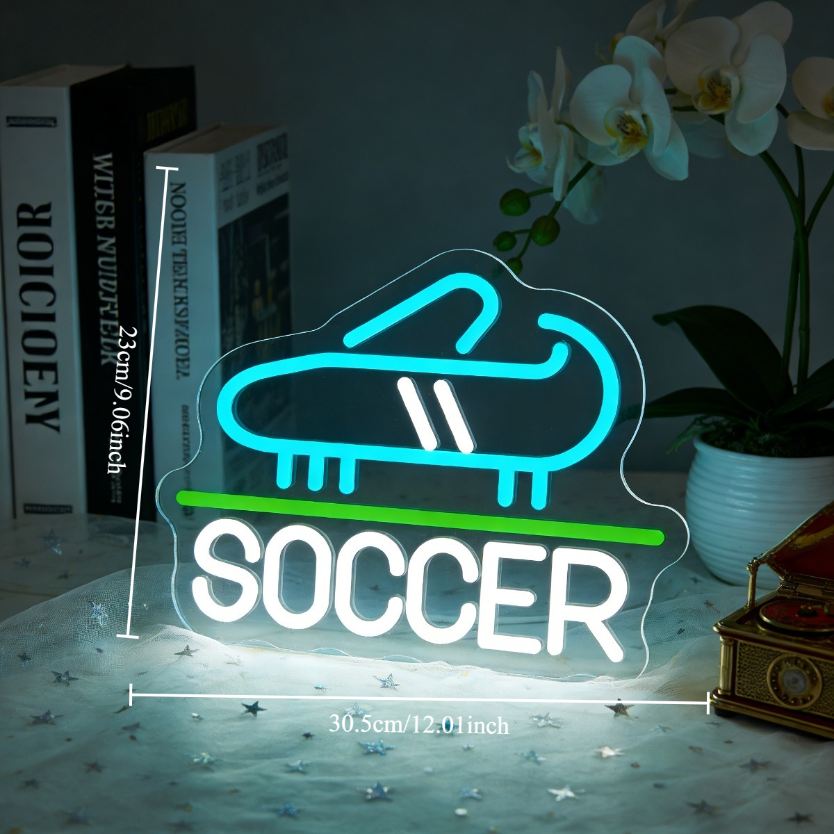 Soccer Shoe Neon Sign LED Nigh – Men'S Shoes Dc recenzja i cena
