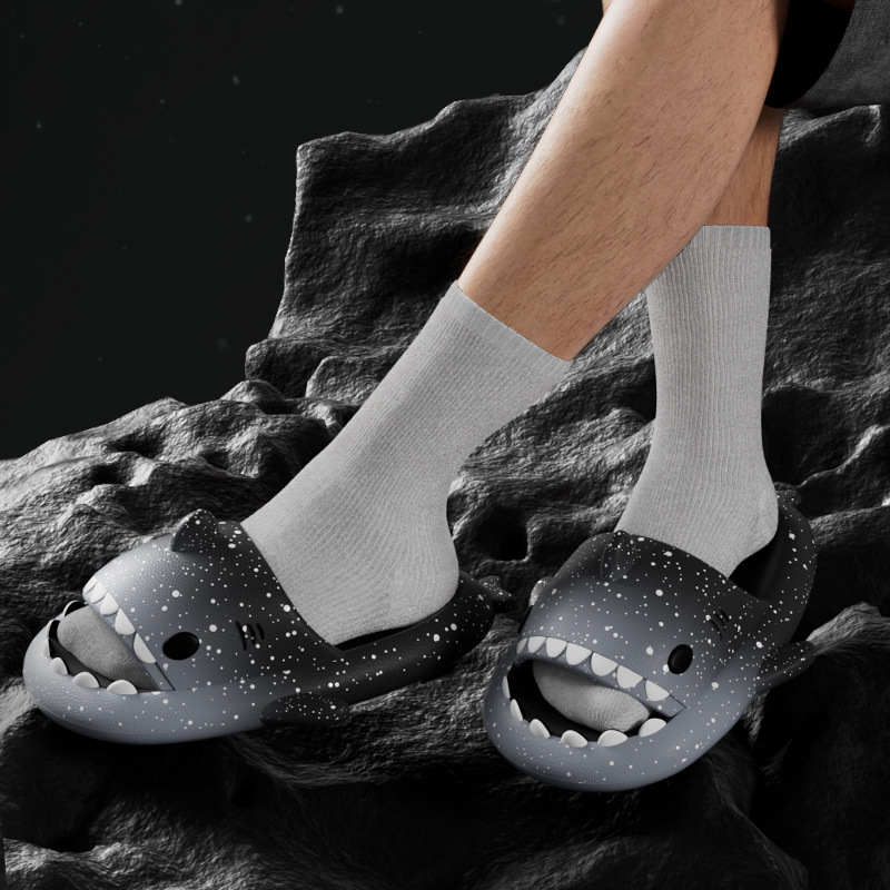 Cute Cartoon Shark Slippers Fo – Men'S Shoes Slip On recenzja i cena