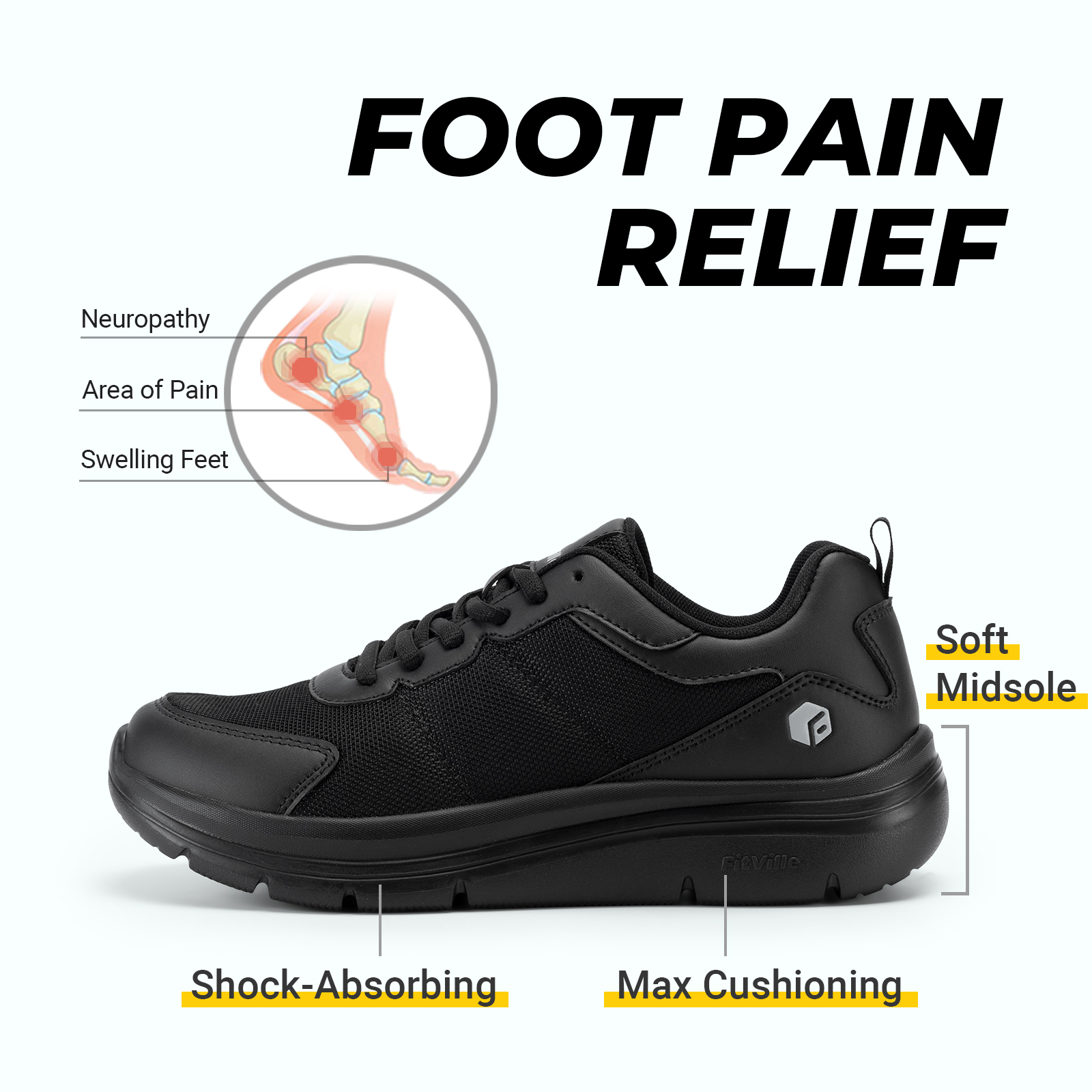 FitVille Men's Walking Shoes W – Men Shoes Size Chart recenzja i cena