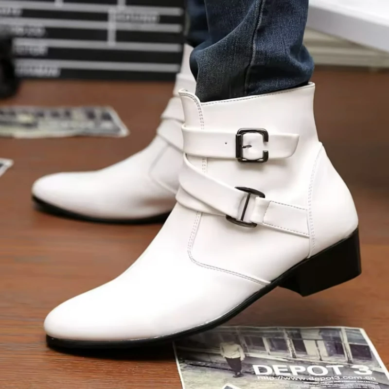 New Men's Boots Leather Chelse – Men Shoes Formal recenzja i cena
