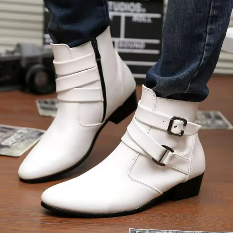 New Men's Boots Leather Chelse – Men Shoes Formal recenzja i cena