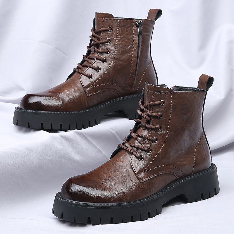 Men Side Zipper High Top Boots – Men'S Shoes Dq recenzja i cena