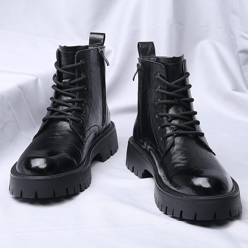 Men Side Zipper High Top Boots – Men'S Shoes Dq recenzja i cena