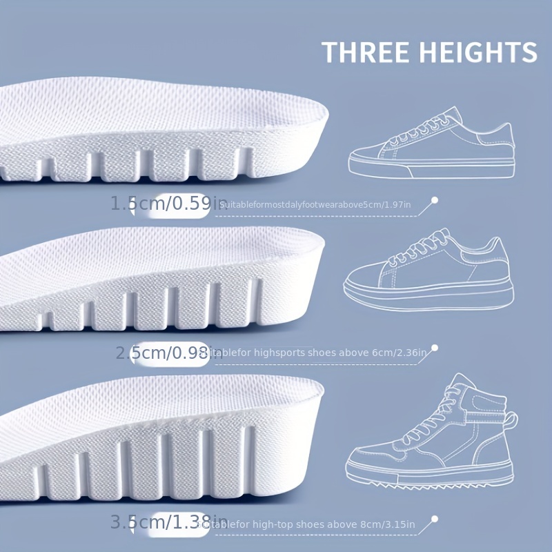 1 Pair New 1.5-3.5cm White Inv – Men Shoes Size Chart recenzja i cena