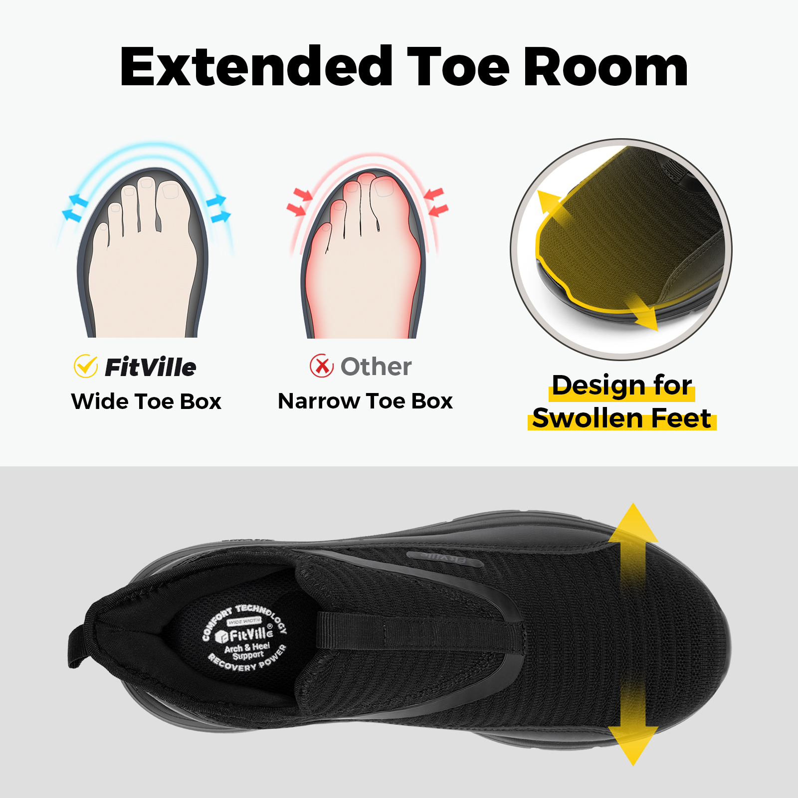 Fitville Wide Men's Shoes Fitn – Men Shoes Size Chart recenzja i cena