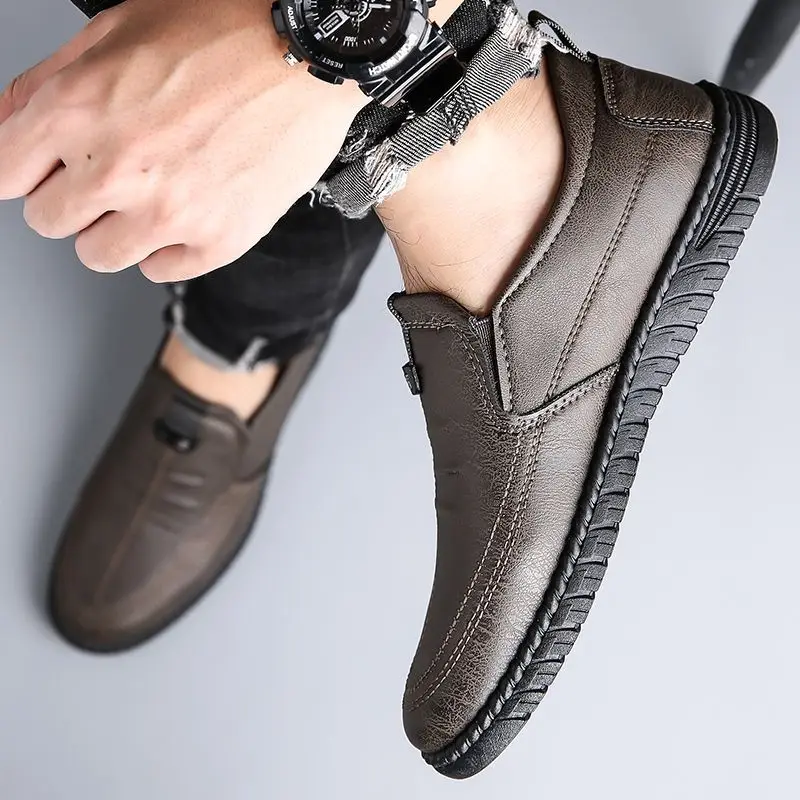 Slip-on Man Casual Shoe Round  – Men Shoes On Clearance recenzja i cena