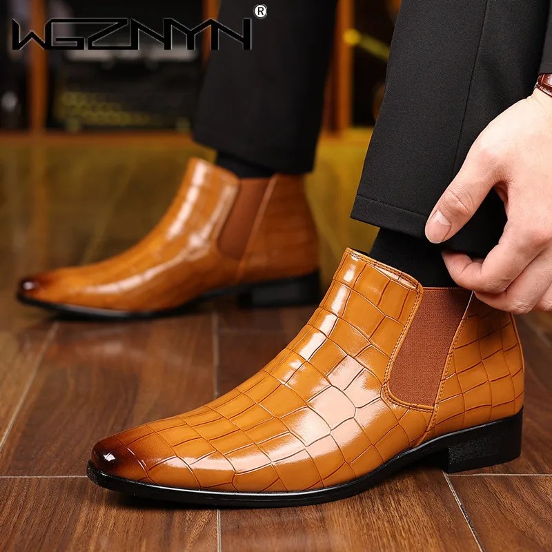 Luxury SIZE 39~48 Men Chelsea  – Men Shoes Formal recenzja i cena