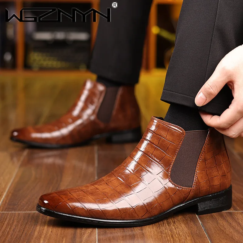 Luxury SIZE 39~48 Men Chelsea  – Men Shoes Formal recenzja i cena