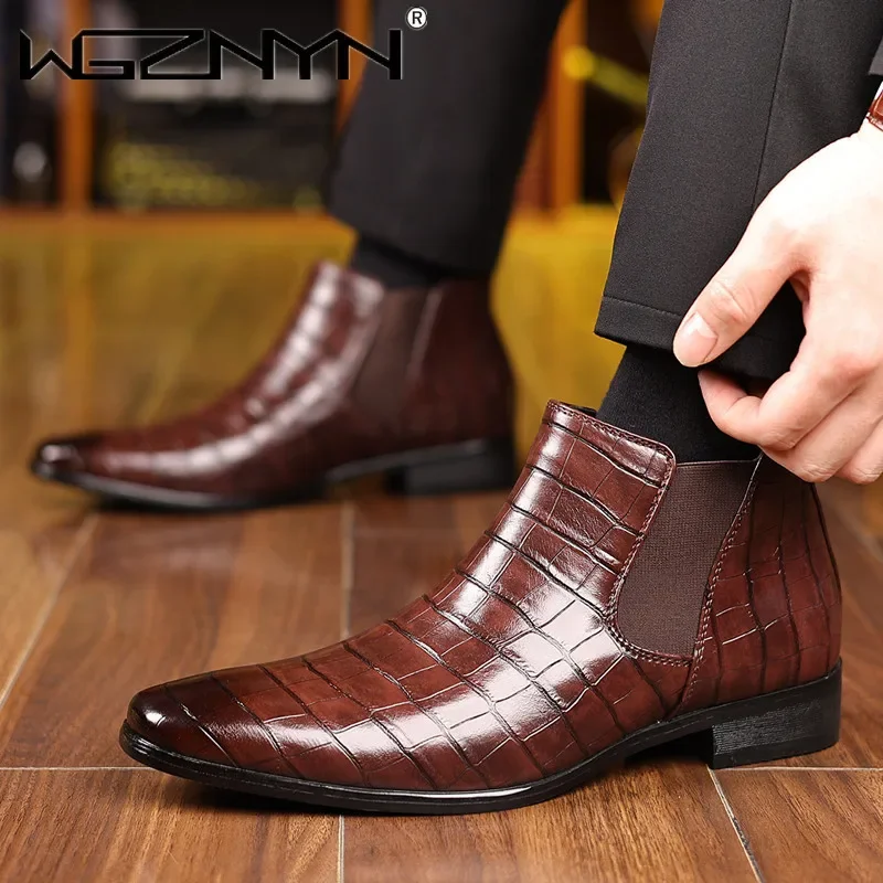 Luxury SIZE 39~48 Men Chelsea  – Men Shoes Formal recenzja i cena