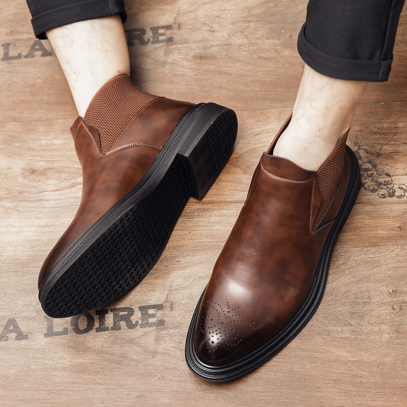 High-top leather shoes are ver – Men Shoes Formal recenzja i cena