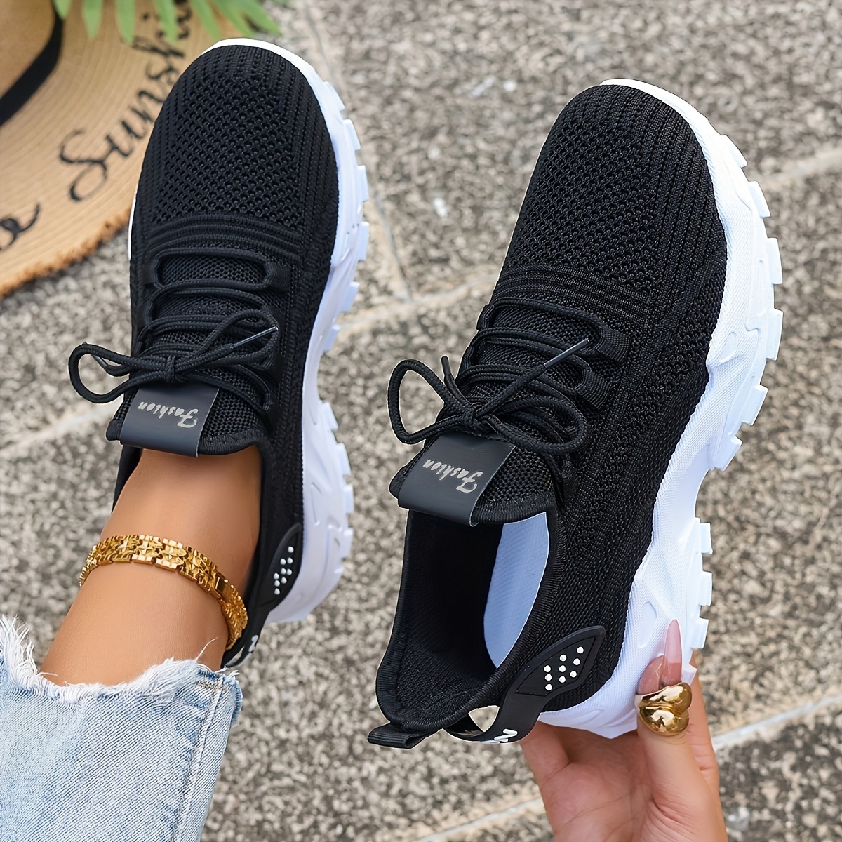Breathable Knit Sneakers Fashi – Men'S Shoes Hoka Sale recenzja i cena