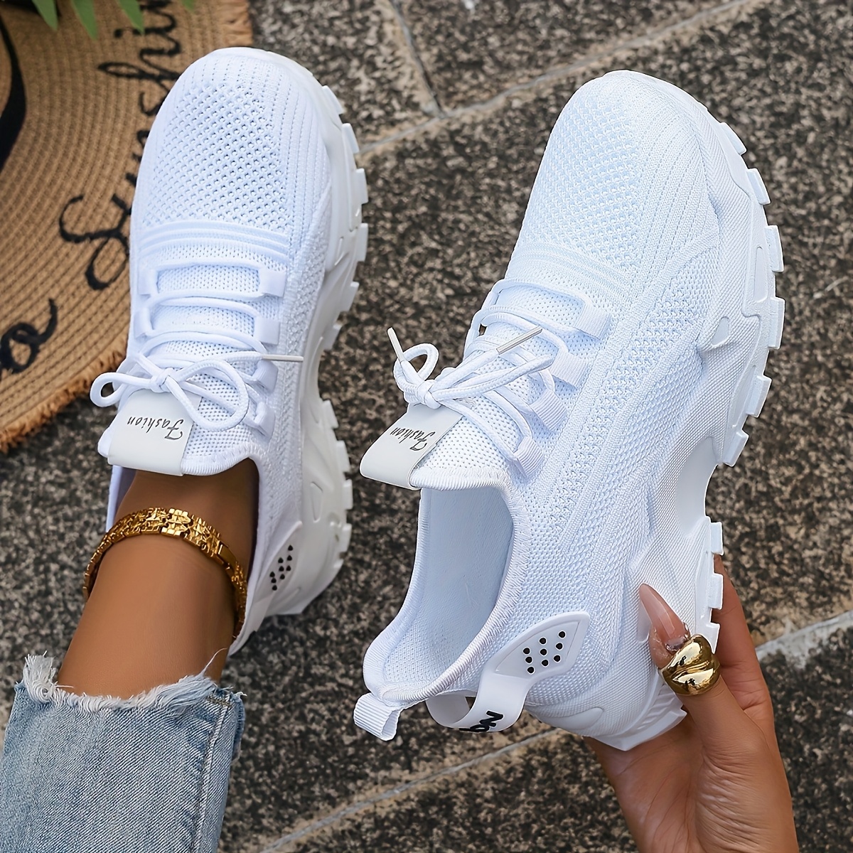 Breathable Knit Sneakers Fashi – Men'S Shoes Hoka Sale recenzja i cena