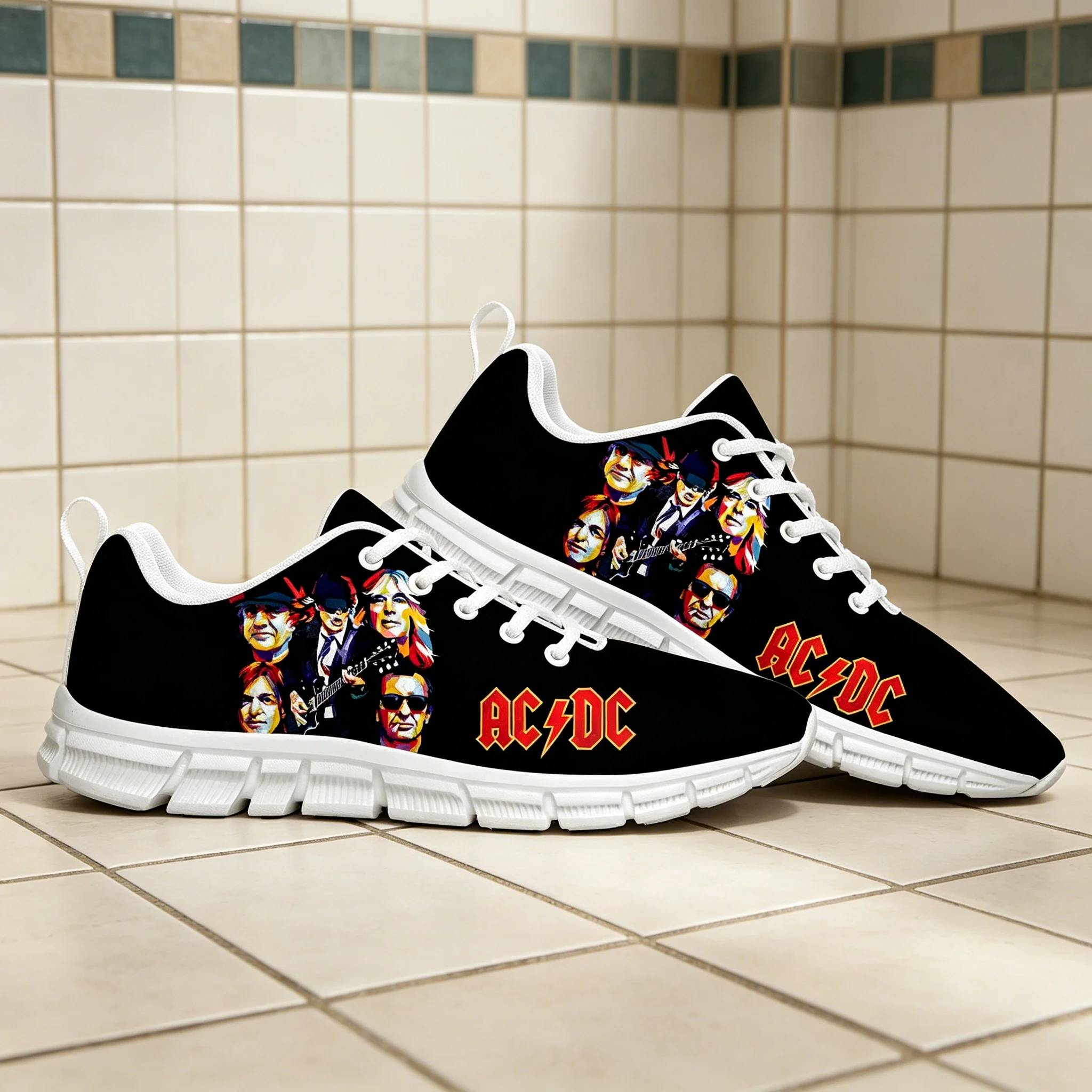 AC/DC Rock Band Retro Print Cu – Men'S Shoes Dc recenzja i cena
