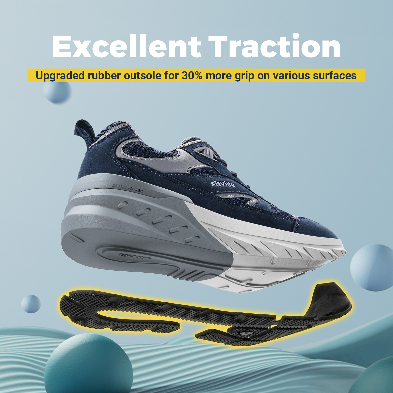 FitVille Newest Walking Shoes  – Men Shoes Size Chart recenzja i cena