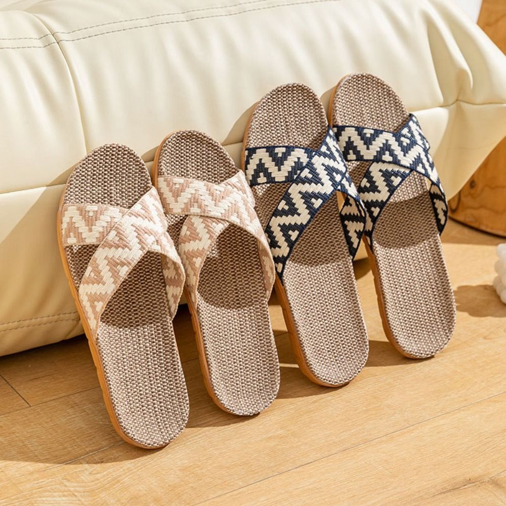 Fashion Ethnic Style Linen Cro – Men'S Shoes Slip On recenzja i cena