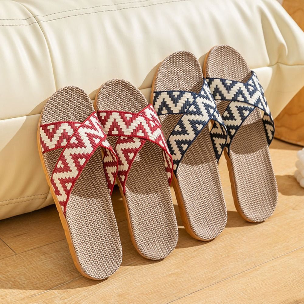 Fashion Ethnic Style Linen Cro – Men'S Shoes Slip On recenzja i cena