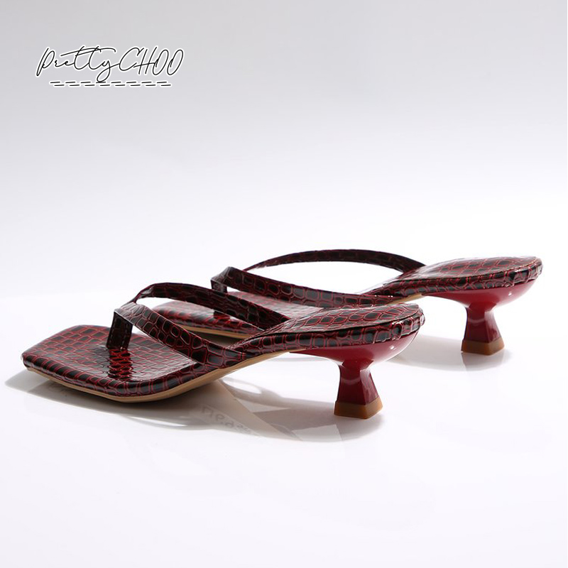 Crocodile Print Kitten Heel Fl – Men'S Shoes Slip On recenzja i cena